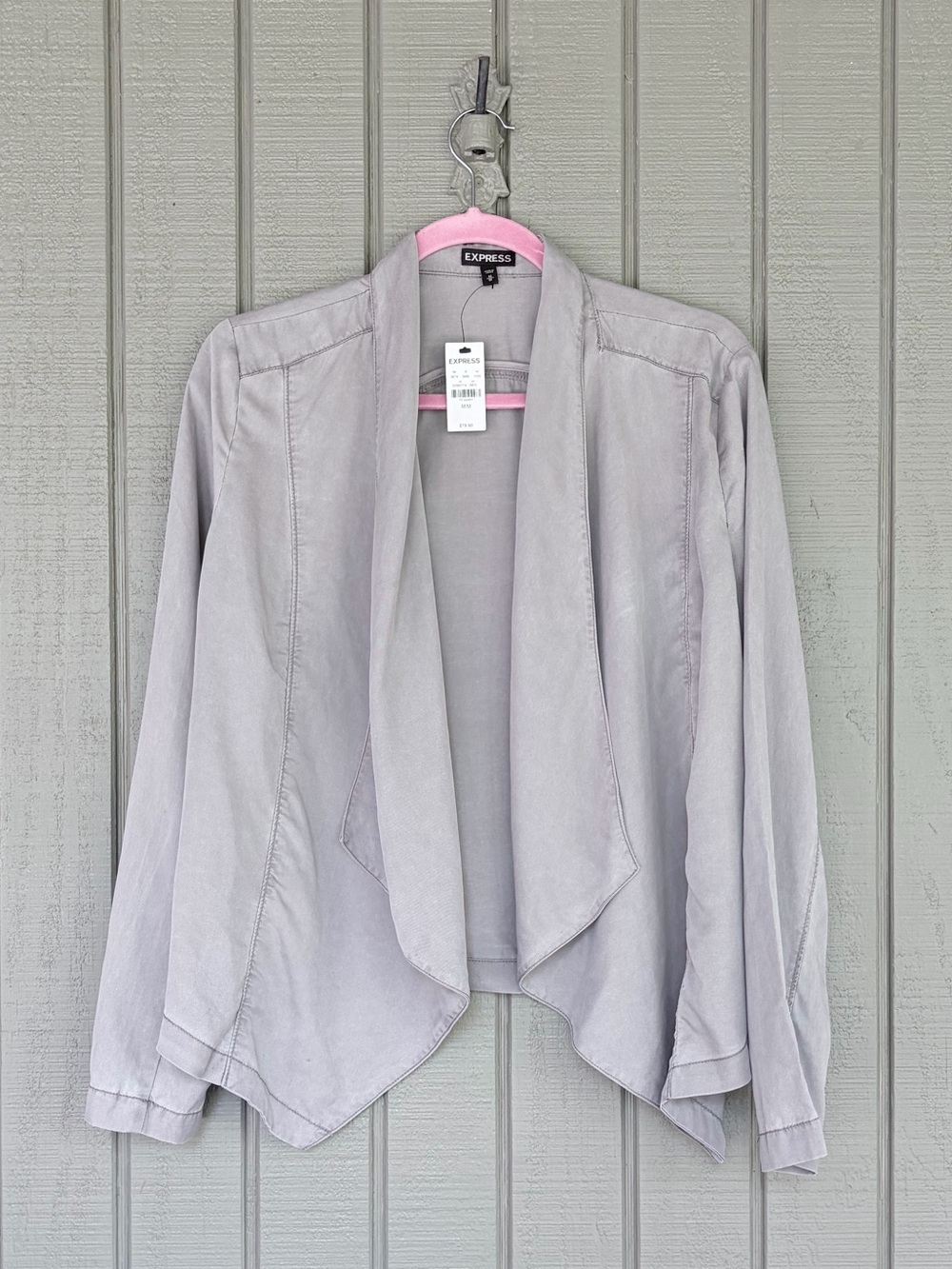 NWT Express 100% Lyocell Drape Open Front Jacket M